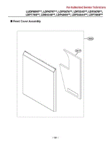 Front Cover Assy parts for Lg Dishwasher LDF5545SS from AppliancePartsPros.com