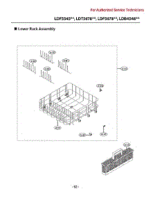 Lower Rack Assy parts for Lg Dishwasher LDF5545SS from AppliancePartsPros.com