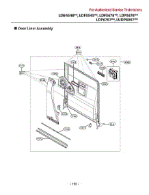 Door Liner Assy parts for Lg Dishwasher LDF5545SS from AppliancePartsPros.com