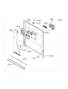 Door Liner Assembly parts for Lg Dishwasher LDF5545WW from AppliancePartsPros.com