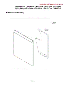 Front Cover Assy parts for Lg Dishwasher LDF5678BD from AppliancePartsPros.com