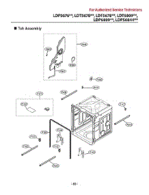 Tub Assy parts for Lg Dishwasher LDF5678BD from AppliancePartsPros.com