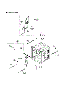 Tub Assy parts for Lg Dishwasher LDF5678SS from AppliancePartsPros.com