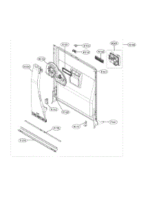 Door Liner Assembly parts for Lg Dishwasher LDF5678ST from AppliancePartsPros.com