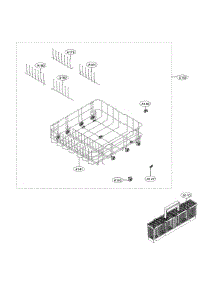 Lower Rack Assembly parts for Lg Dishwasher LDF5678ST from AppliancePartsPros.com
