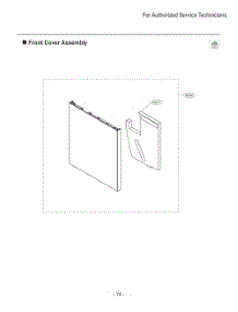Front Cover Assembly parts for Lg Dishwasher LDFC2423B from AppliancePartsPros.com