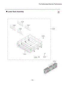 Lower Rack Assembly parts for Lg Dishwasher LDFC2423B from AppliancePartsPros.com