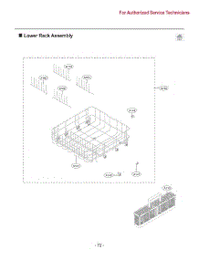 Lower Rack parts for Lg Dishwasher LDFC2423W from AppliancePartsPros.com