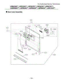 Door Liner Assembly parts for Lg Dishwasher LDFC353LS from AppliancePartsPros.com