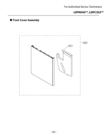 Front Cover Assembly parts for Lg Dishwasher LDFC353LS from AppliancePartsPros.com