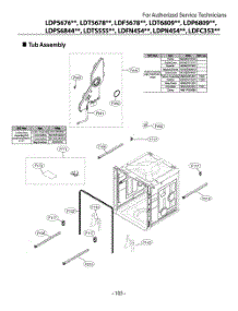 Tub Assembly Svc Part parts for Lg Dishwasher LDFC353LS from AppliancePartsPros.com