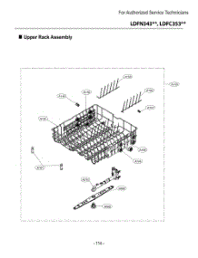 Upper Rack Assembly parts for Lg Dishwasher LDFC353LS from AppliancePartsPros.com