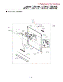 Door Liner Assembly parts for Lg Dishwasher LDFN4542B from AppliancePartsPros.com