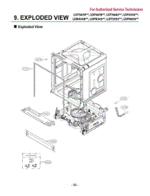 Exploded View parts for Lg Dishwasher LDFN4542B from AppliancePartsPros.com