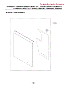 Front Cover Assembly parts for Lg Dishwasher LDFN4542B from AppliancePartsPros.com