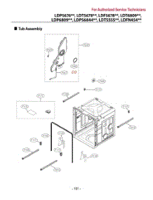 Tub Assembly parts for Lg Dishwasher LDFN4542B from AppliancePartsPros.com