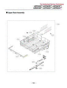 Upper Rack Assembly parts for Lg Dishwasher LDFN4542B from AppliancePartsPros.com