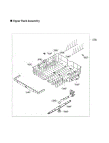 Upper Rack Assy parts for Lg Dishwasher LDFN4542B/00 from AppliancePartsPros.com