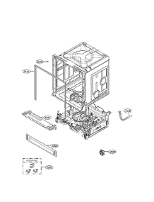 Lower Frame Assy parts for Lg Dishwasher LDFN4542B/00 from AppliancePartsPros.com