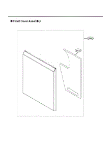Front Cover Assy parts for Lg Dishwasher LDFN4542B/00 from AppliancePartsPros.com
