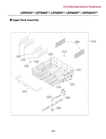 Upper Rack Assembly parts for Lg Dishwasher LDP5676BD from AppliancePartsPros.com