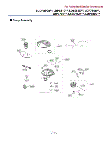Section 10 parts for Lg Dishwasher LDP6809BM from AppliancePartsPros.com