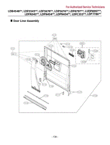 Door Liner Assembly parts for Lg Dishwasher LDP7786BD from AppliancePartsPros.com