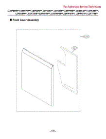 Front Cover Assembly parts for Lg Dishwasher LDP7786BD from AppliancePartsPros.com