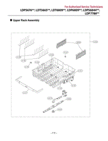 Upper Rack Assembly parts for Lg Dishwasher LDP7786BD from AppliancePartsPros.com