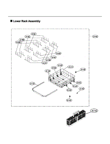 Lower Rack Assy parts for Lg Dishwasher LDP7808SS/00 from AppliancePartsPros.com
