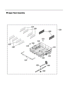 Upper Rack Assy parts for Lg Dishwasher LDP7808SS/00 from AppliancePartsPros.com