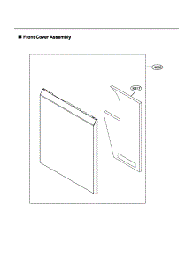 Front Cover Assy parts for Lg Dishwasher LDP7808SS/00 from AppliancePartsPros.com