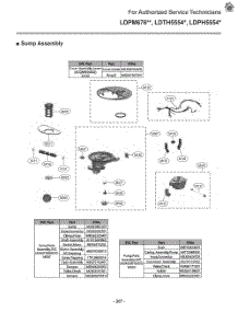 Diagram 12 parts for Lg Dishwasher LDPH5554D from AppliancePartsPros.com