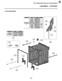 Diagram 2 parts for Lg Dishwasher LDPH5554D from AppliancePartsPros.com