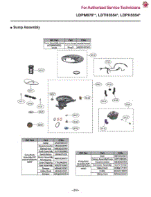 Sump Assembly parts for Lg Dishwasher LDPH5554S from AppliancePartsPros.com