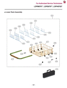 Lower Rack Assembly parts for Lg Dishwasher LDPH6762S from AppliancePartsPros.com