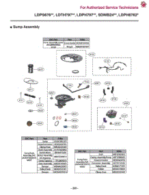 Sump Assembly parts for Lg Dishwasher LDPH6762S from AppliancePartsPros.com