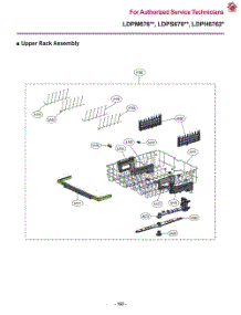 Upper Rack Assembly parts for Lg Dishwasher LDPH6762S from AppliancePartsPros.com