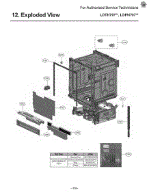 Diagram 1 parts for Lg Dishwasher LDPH7972S from AppliancePartsPros.com