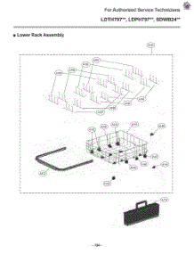 Lower Rack Assembly parts for Lg Dishwasher LDPH7972S from AppliancePartsPros.com