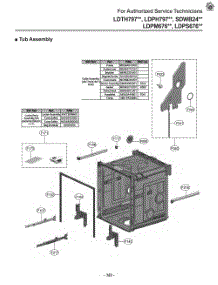 Tub Assembly Svcpart parts for Lg Dishwasher LDPH7972S from AppliancePartsPros.com