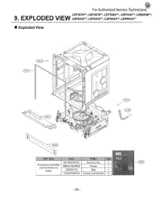 Diagram 1 parts for Lg Dishwasher LDPN454HT from AppliancePartsPros.com