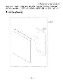 Front Cover Assembly parts for Lg Dishwasher LDPN454HT from AppliancePartsPros.com