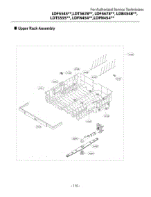 Upper Rack Assembly parts for Lg Dishwasher LDPN454HT from AppliancePartsPros.com