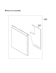 Front Cover Assy parts for Lg Dishwasher LDPN6761T/00 from AppliancePartsPros.com