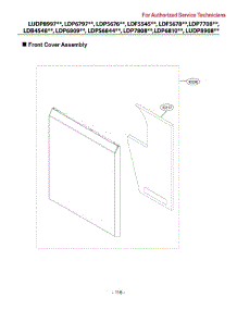 Front Cover parts for Lg Dishwasher LDPS6844AS from AppliancePartsPros.com