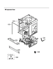 Lower Frame Assy parts for Lg Dishwasher LDT5665WW/00 from AppliancePartsPros.com