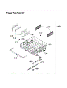 Upper Rack Assy parts for Lg Dishwasher LDT5665WW/00 from AppliancePartsPros.com