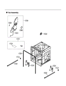 Tub Assy parts for Lg Dishwasher LDT5665WW/00 from AppliancePartsPros.com