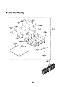 Lower Rack Assy parts for Lg Dishwasher LDT5665WW/00 from AppliancePartsPros.com